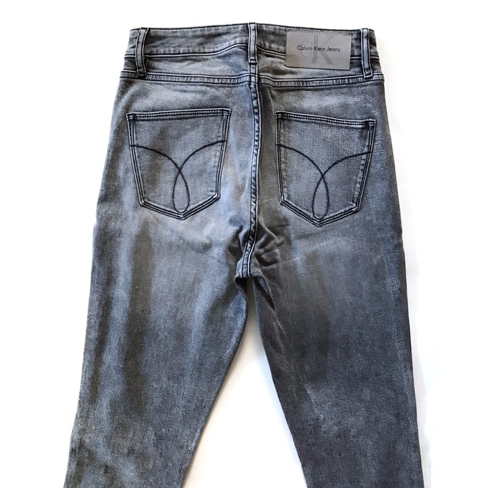 Calvin Klein Comfort Stretch Skinny Grey Jeans Sz 6 NWT